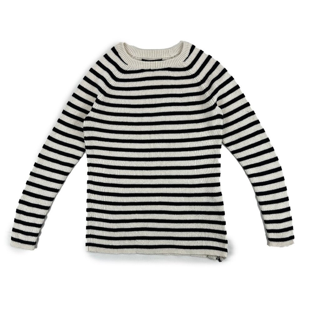 ❣️SOLD❣️ Banana Republic Cream & Black Striped Sweater Size XS